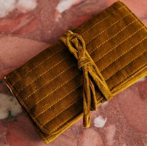 Sezane jewellery pouch in caramel